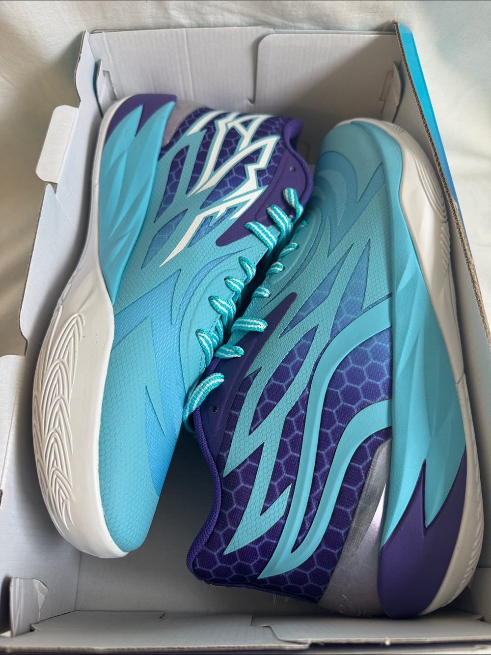 Puma Mens Turquoise & Purple Athletic Shoes - Picture 4 of 4